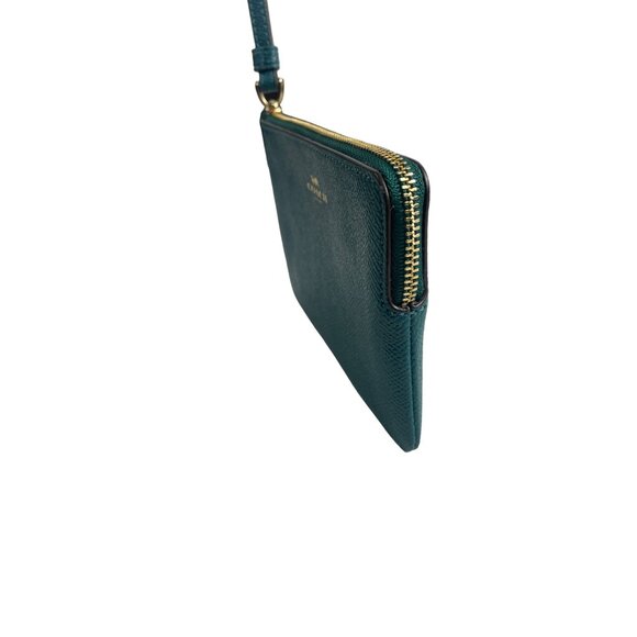 Coach Women's Emerald Green Wristlet Purse Sz S - Picture 5 of 11